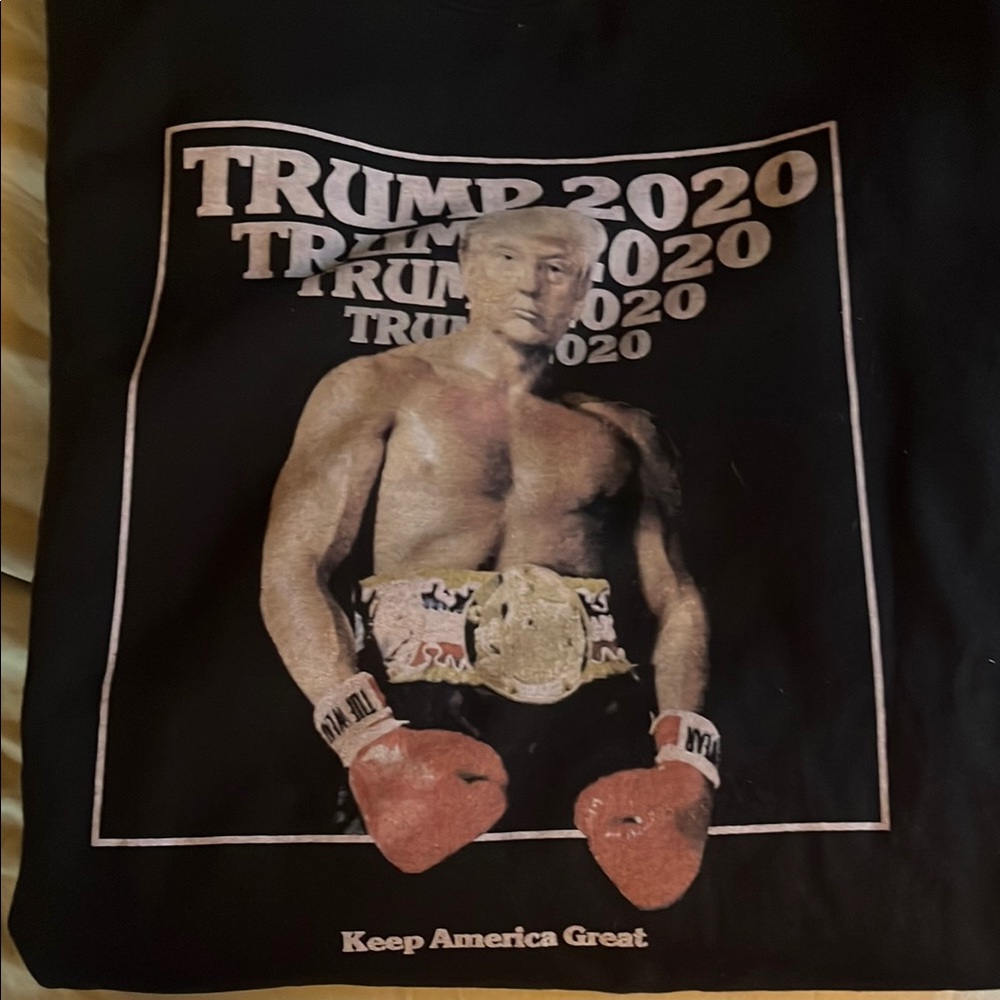 Black Graphic T-Shirt with Boxing Design